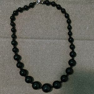 💚 Black large bead necklace